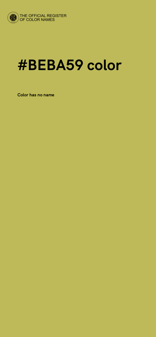 #BEBA59 color image