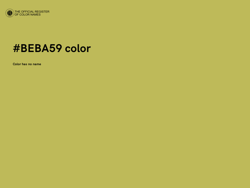#BEBA59 color image