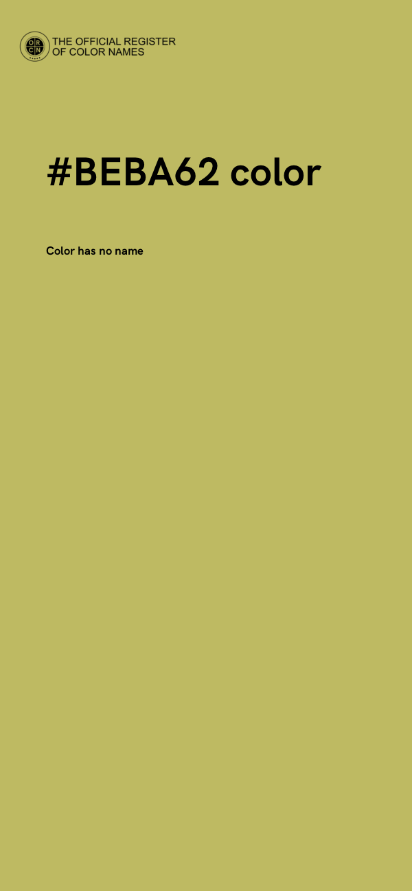 #BEBA62 color image