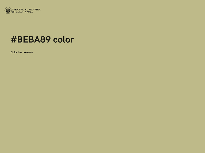 #BEBA89 color image