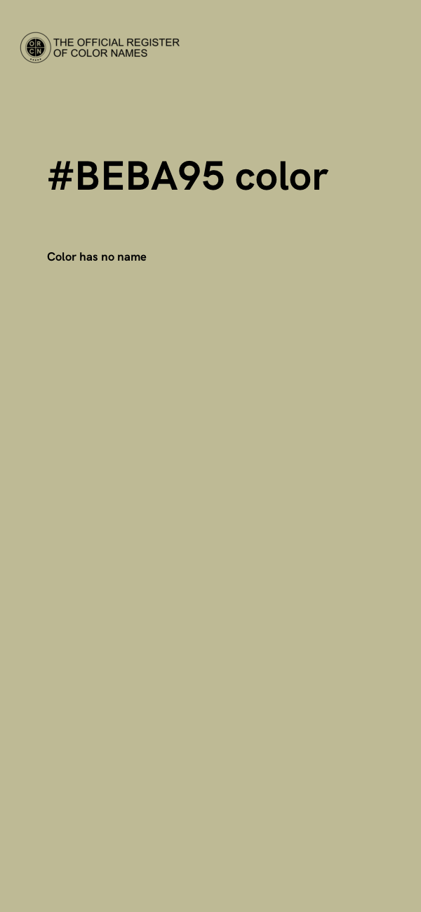 #BEBA95 color image