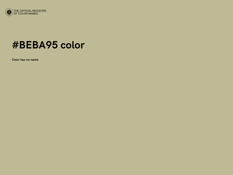 #BEBA95 color image
