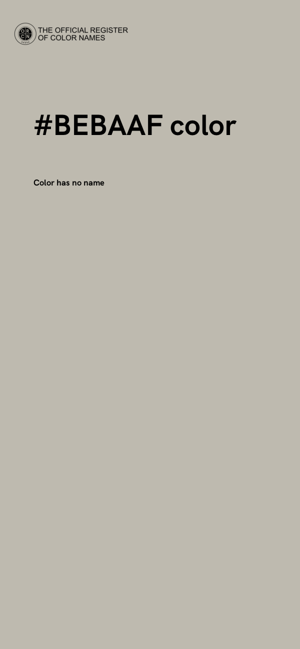 #BEBAAF color image