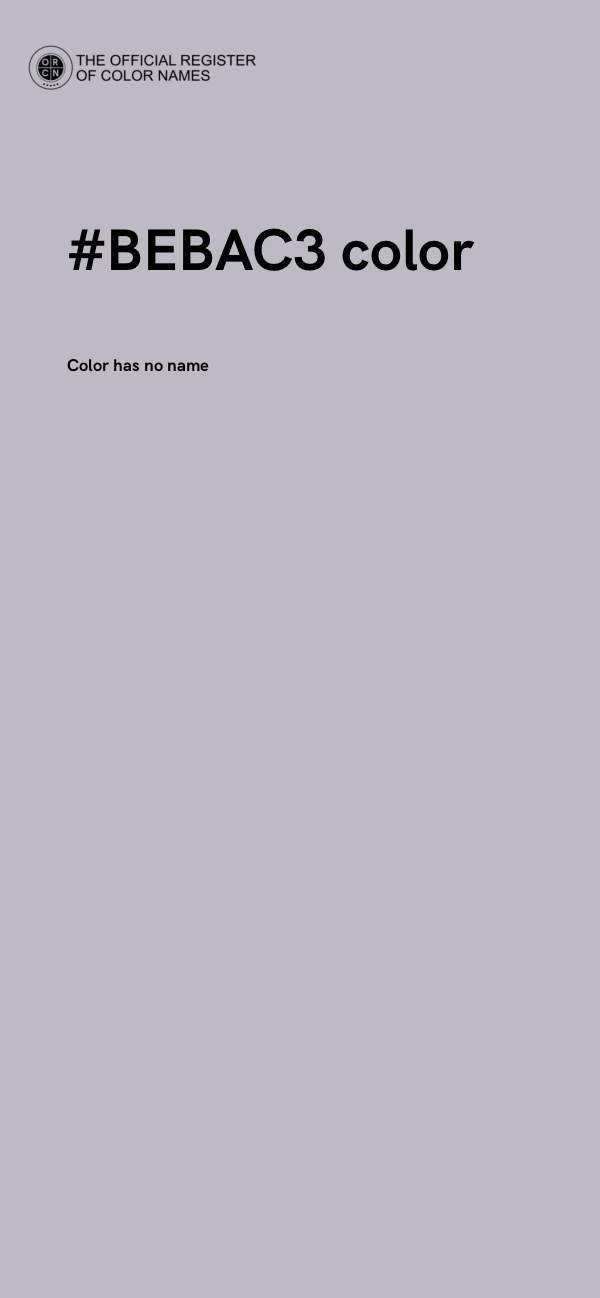 #BEBAC3 color image