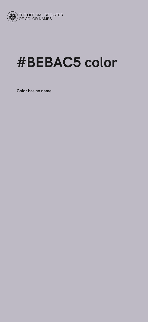 #BEBAC5 color image