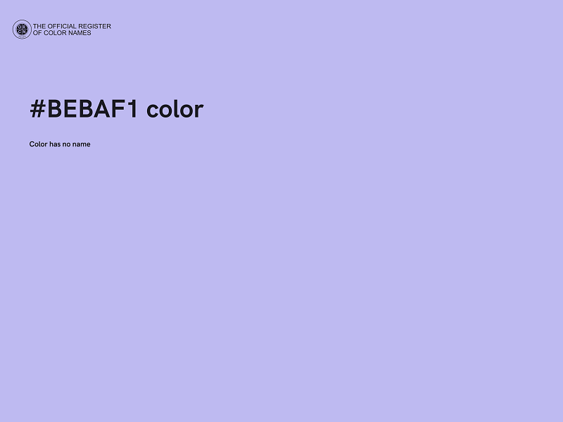 #BEBAF1 color image