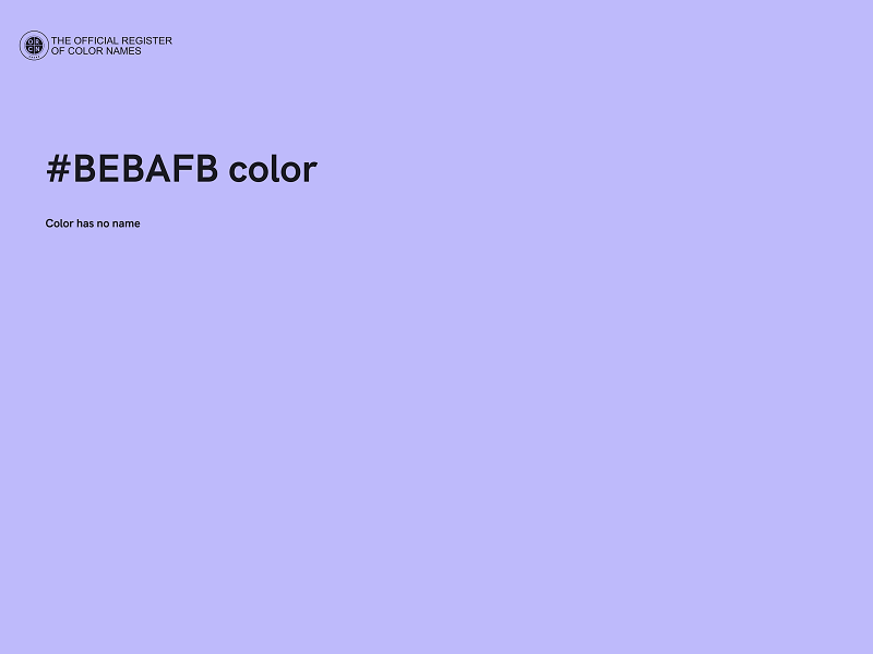 #BEBAFB color image