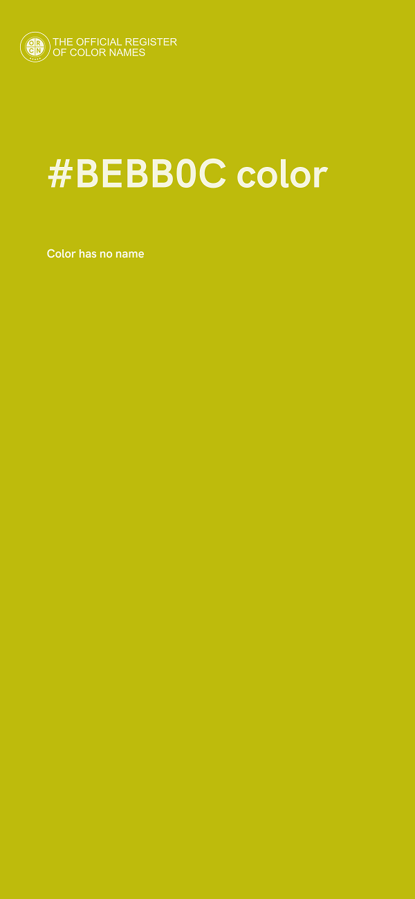 #BEBB0C color image