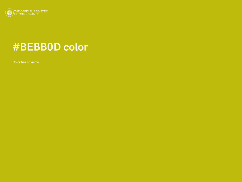 #BEBB0D color image