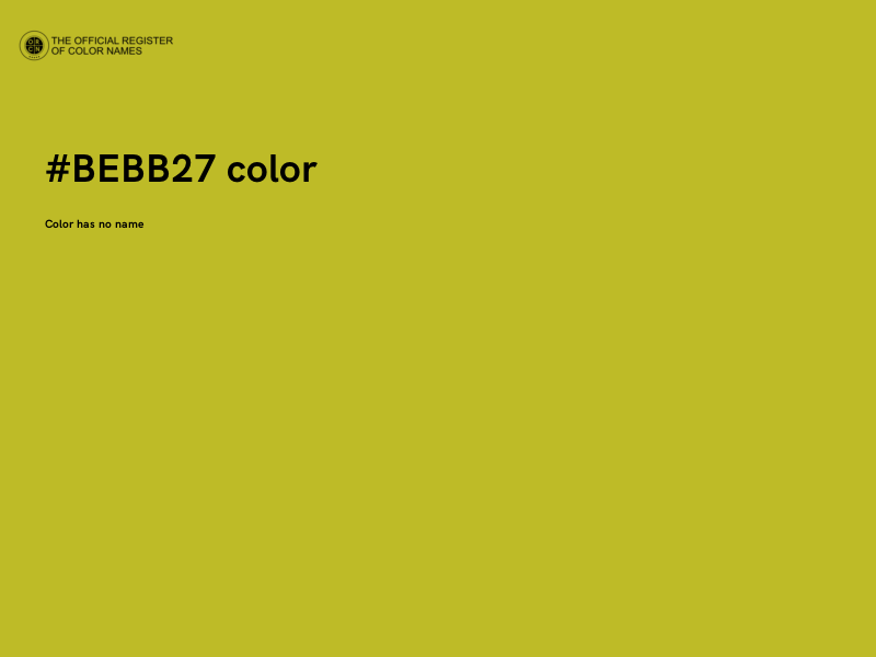 #BEBB27 color image
