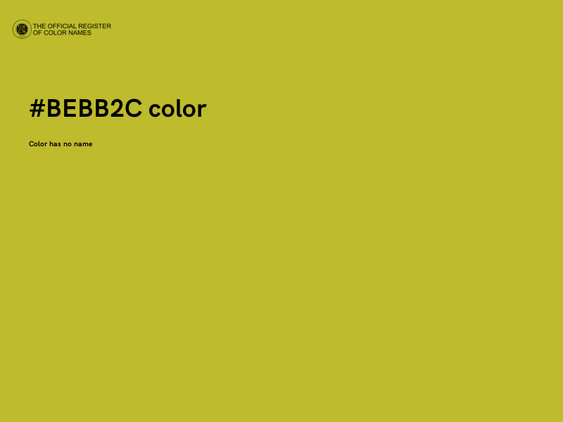 #BEBB2C color image