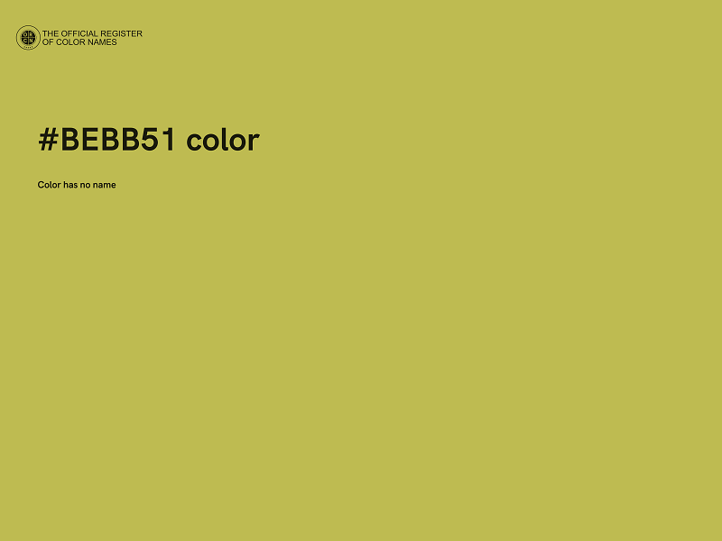 #BEBB51 color image