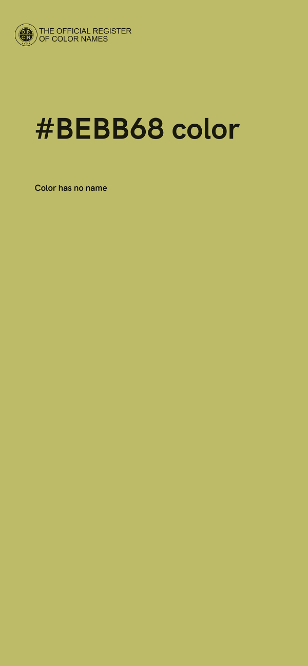 #BEBB68 color image