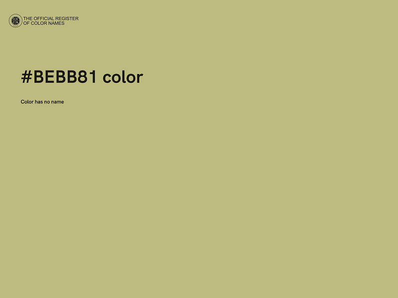#BEBB81 color image