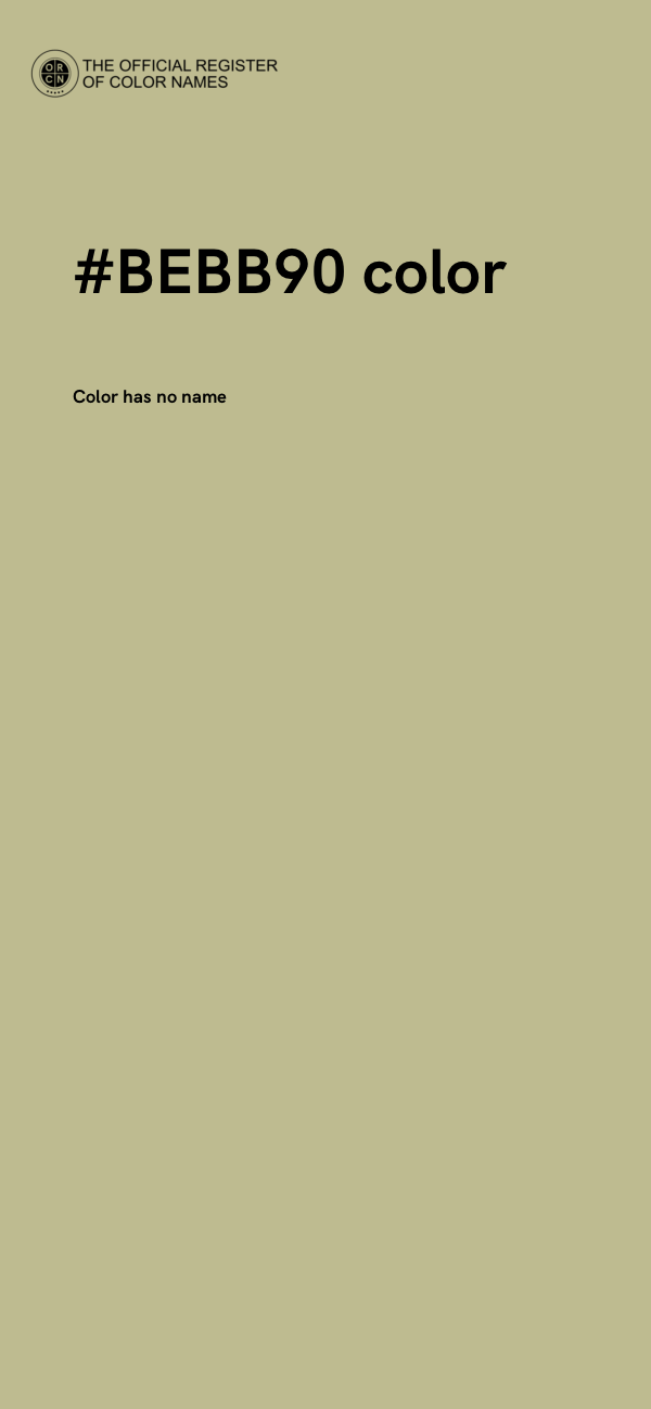 #BEBB90 color image