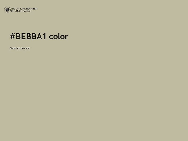 #BEBBA1 color image