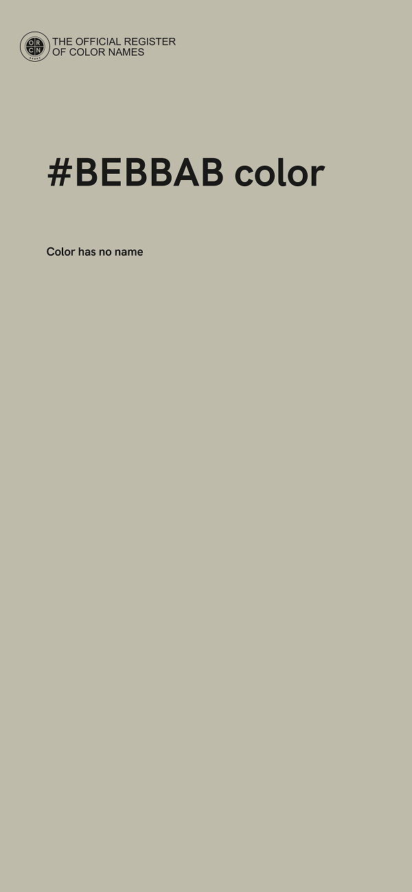 #BEBBAB color image