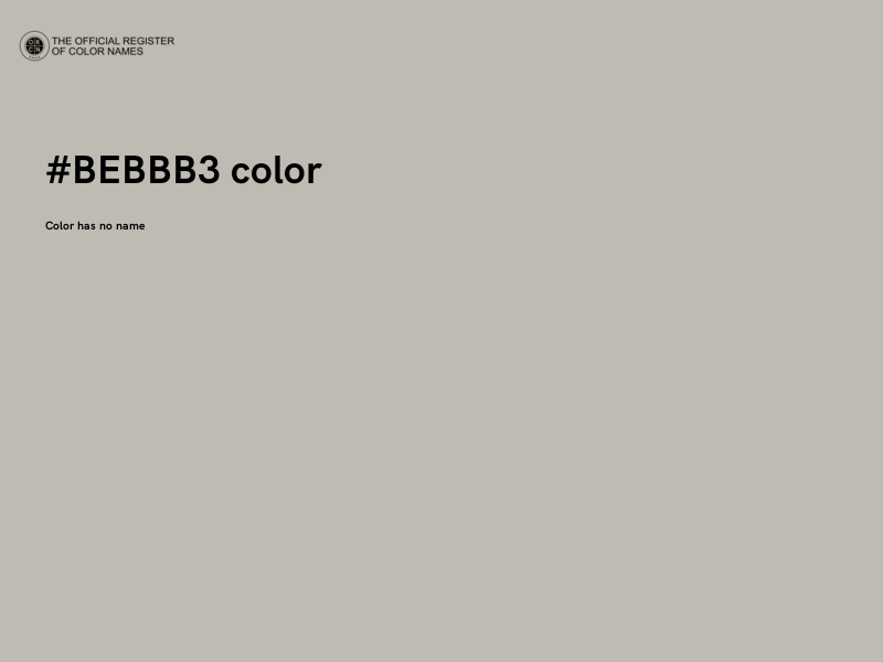 #BEBBB3 color image