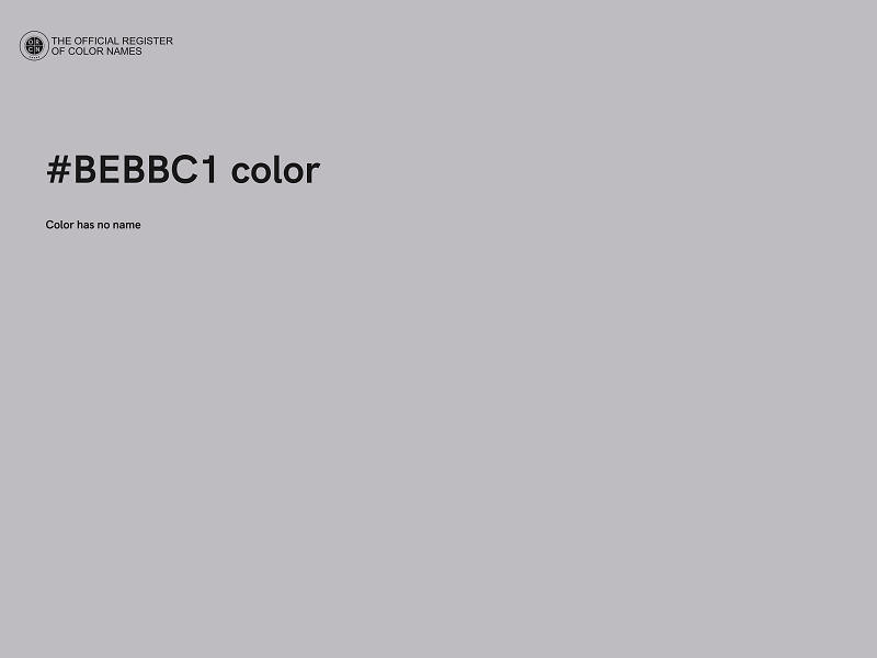 #BEBBC1 color image