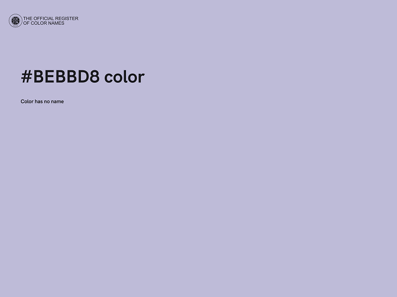 #BEBBD8 color image