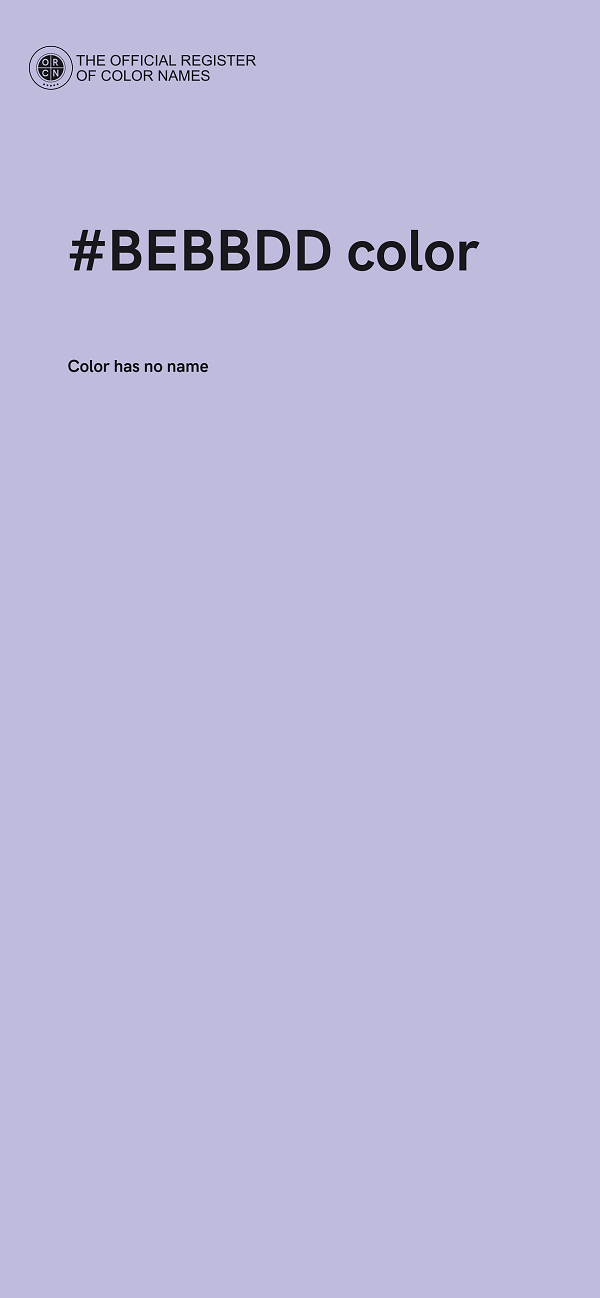 #BEBBDD color image
