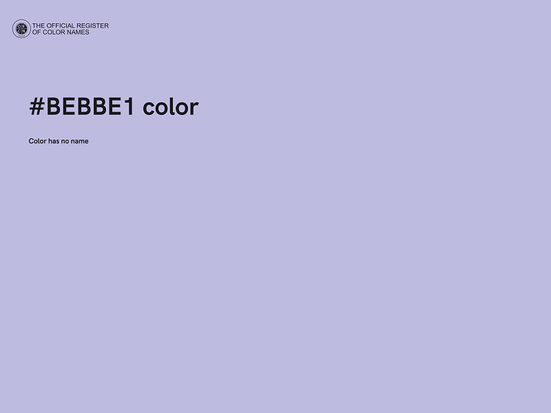 #BEBBE1 color image