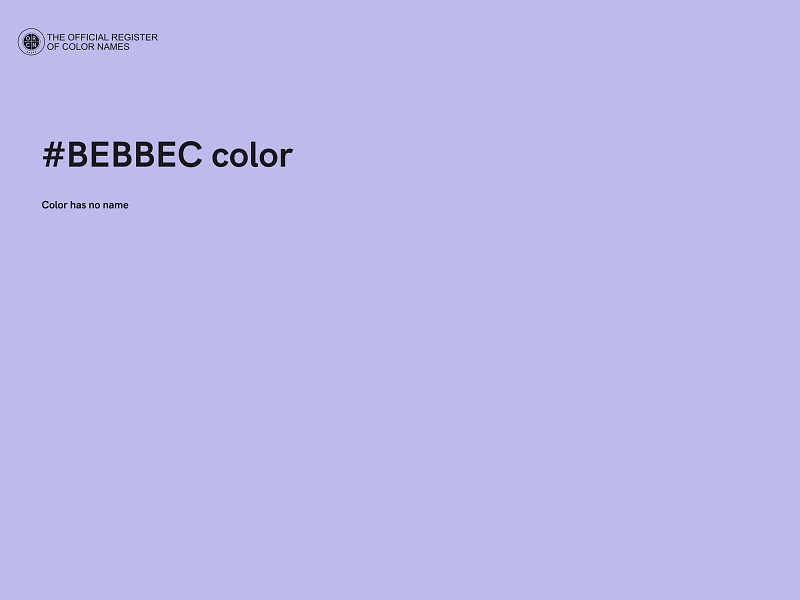 #BEBBEC color image