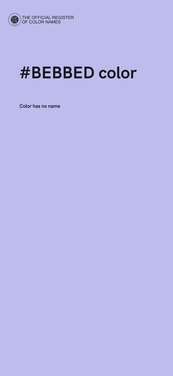 #BEBBED color image