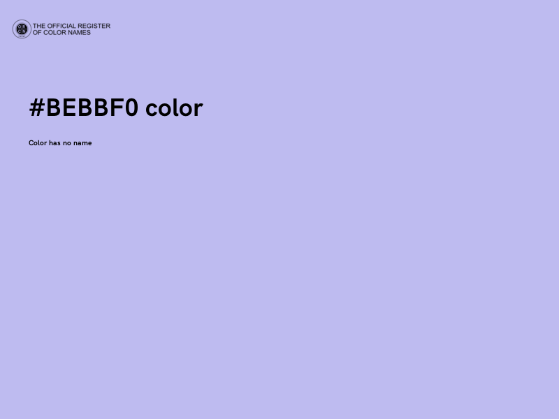 #BEBBF0 color image