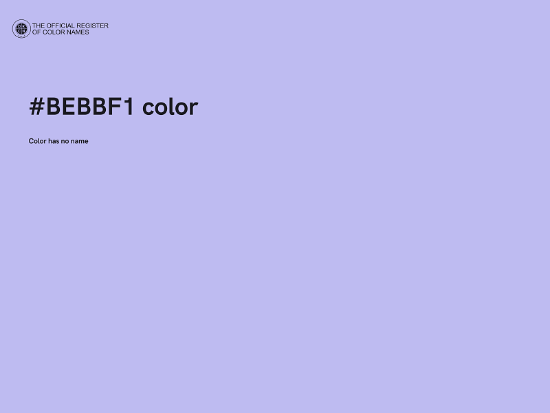 #BEBBF1 color image