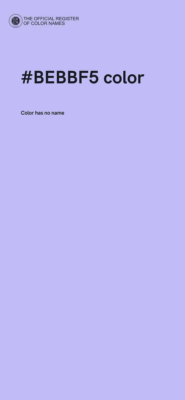 #BEBBF5 color image