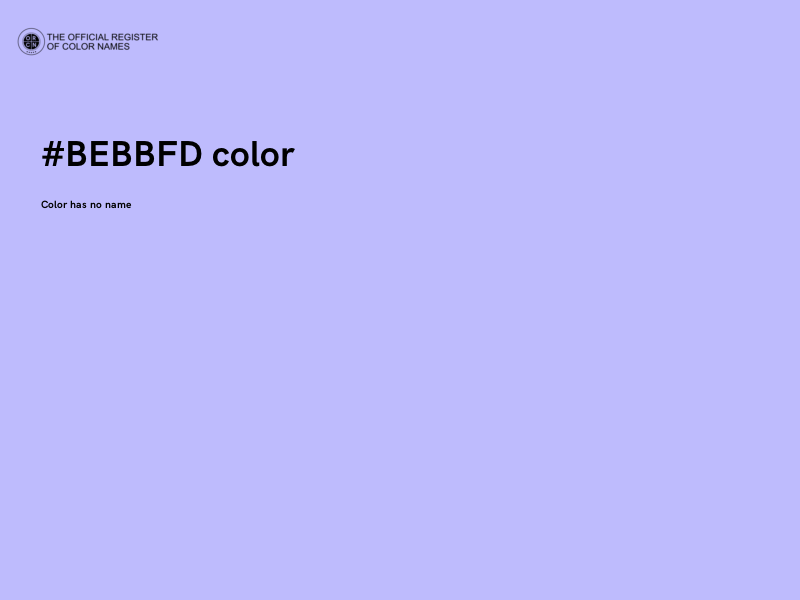 #BEBBFD color image