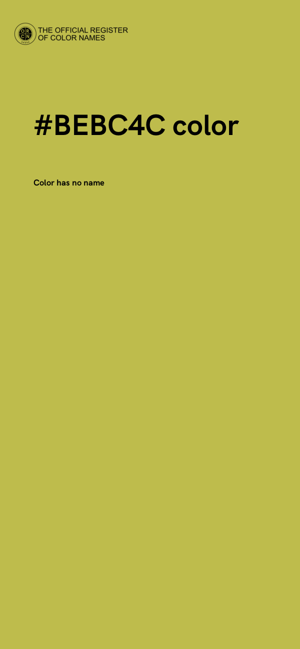 #BEBC4C color image