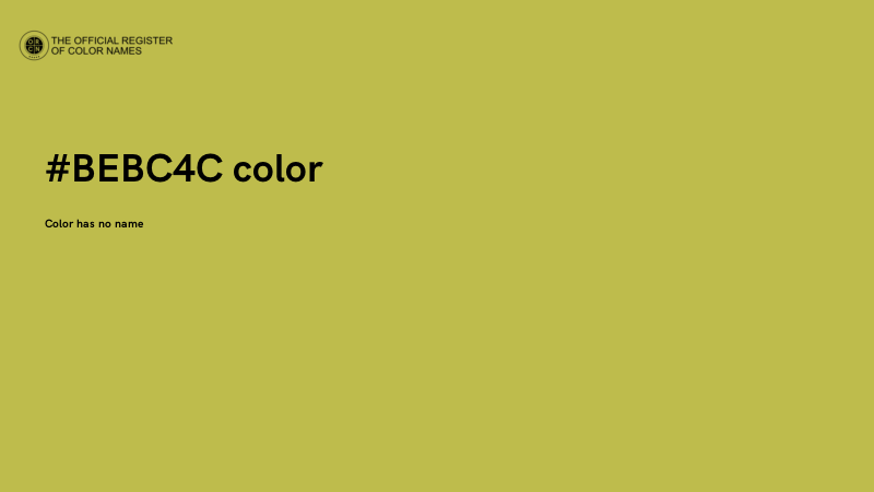 #BEBC4C color image