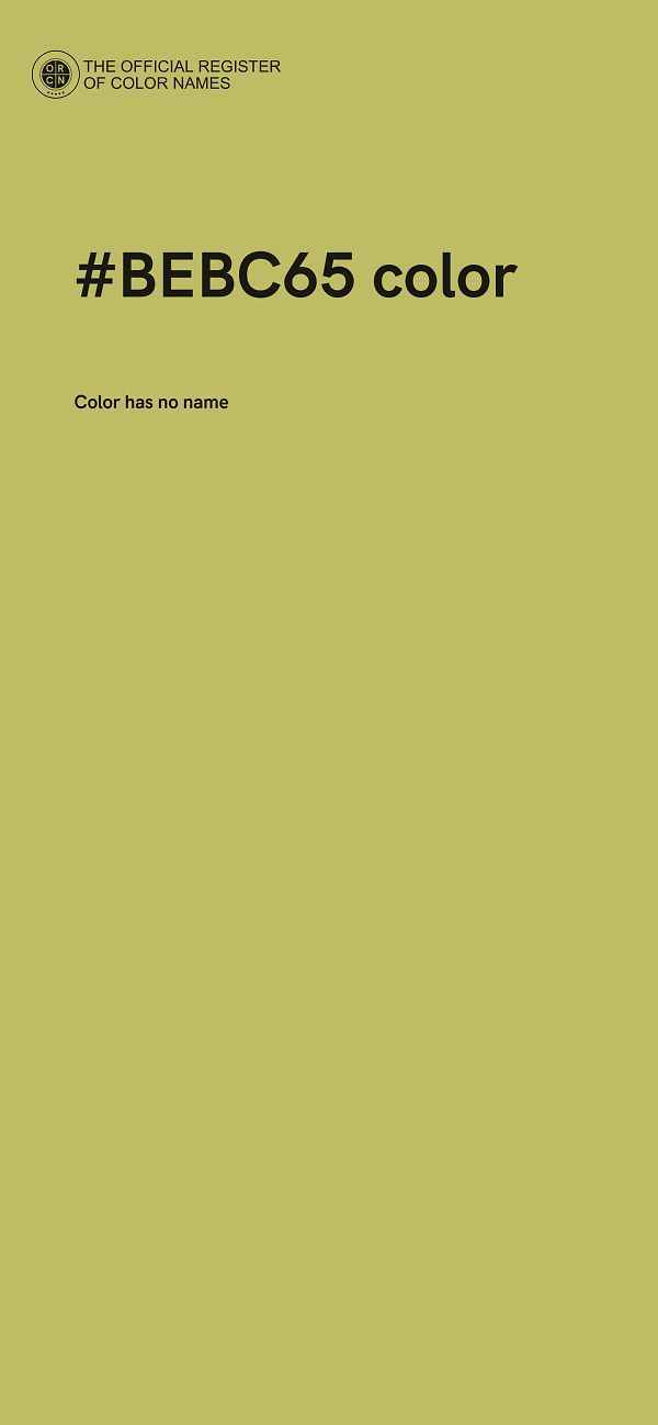 #BEBC65 color image