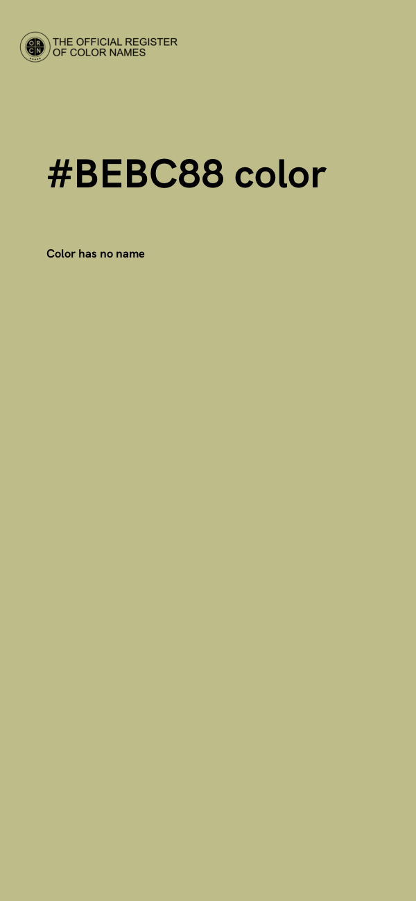 #BEBC88 color image