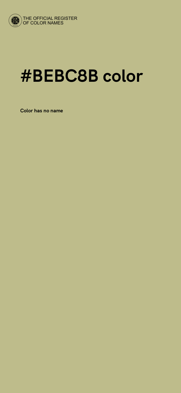 #BEBC8B color image
