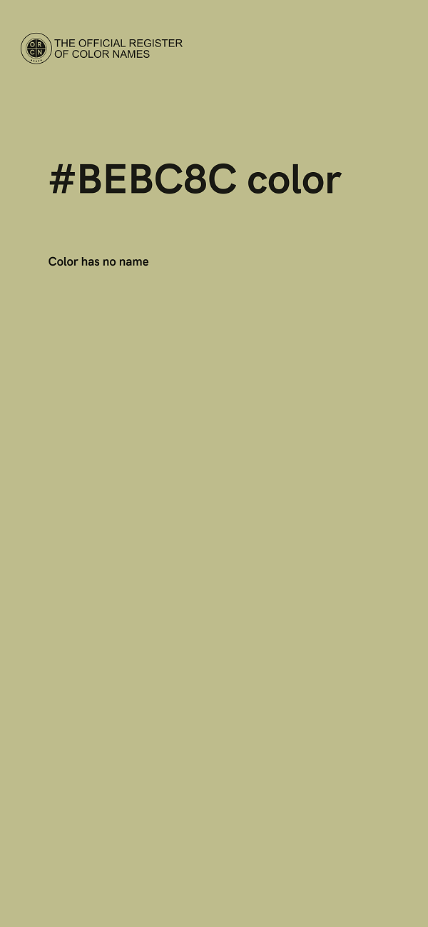 #BEBC8C color image