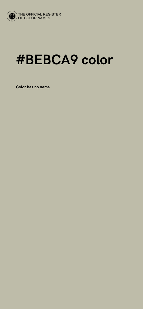 #BEBCA9 color image