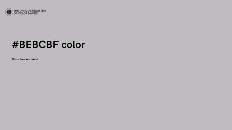 #BEBCBF color image