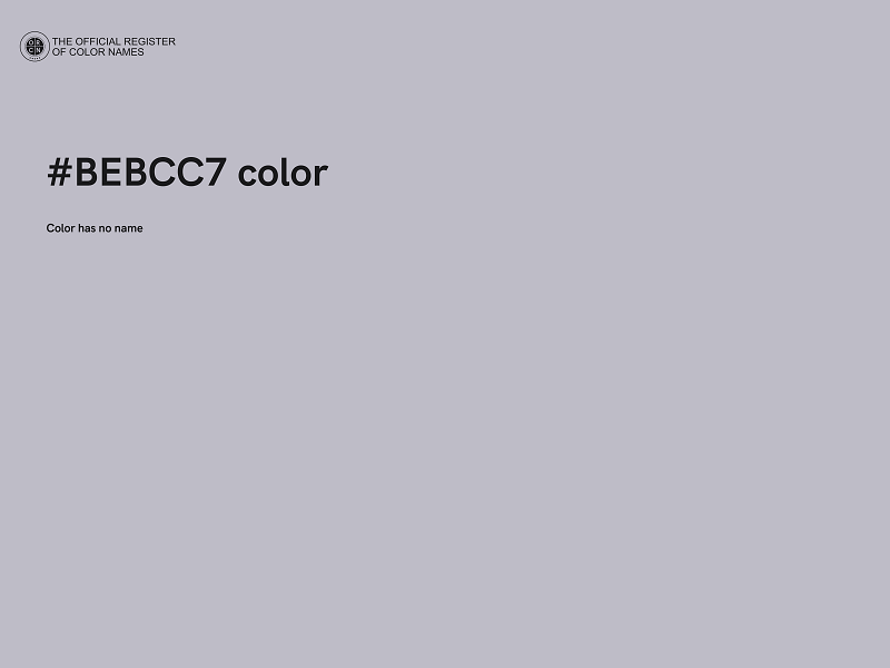 #BEBCC7 color image