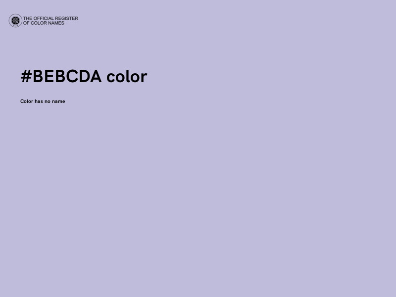 #BEBCDA color image