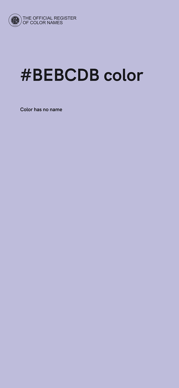 #BEBCDB color image