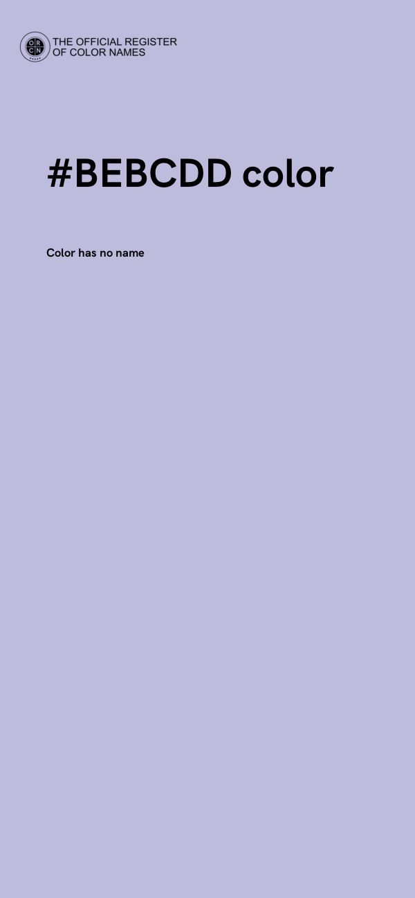 #BEBCDD color image