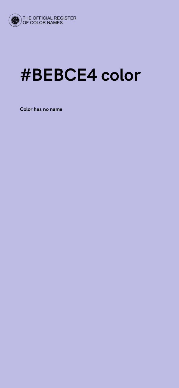 #BEBCE4 color image