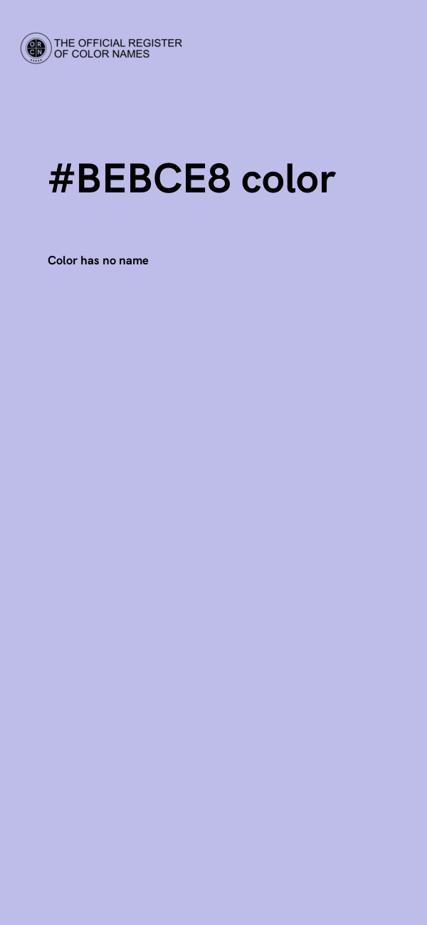 #BEBCE8 color image