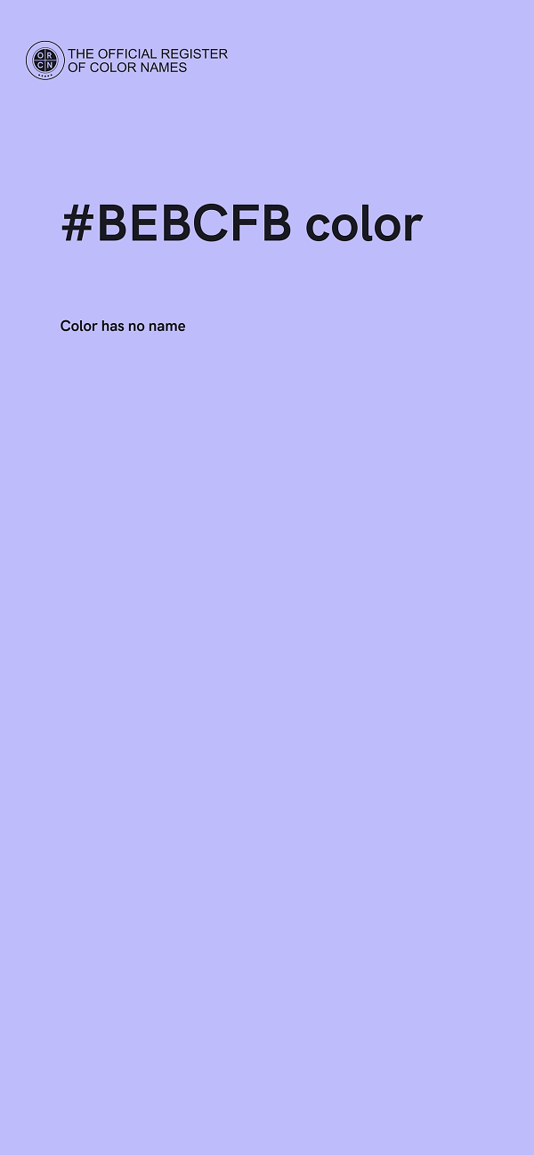 #BEBCFB color image