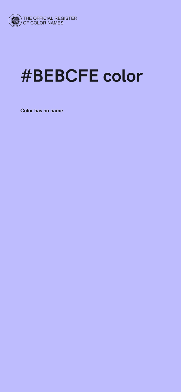 #BEBCFE color image