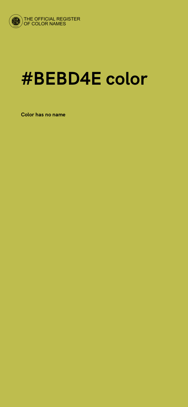 #BEBD4E color image