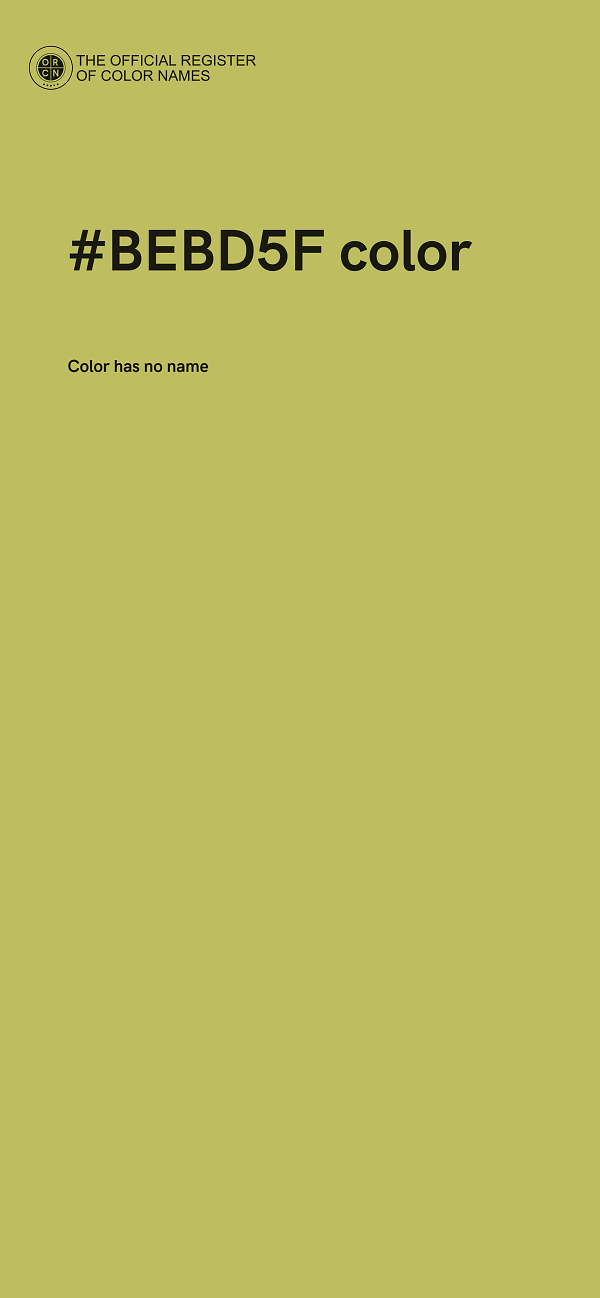 #BEBD5F color image